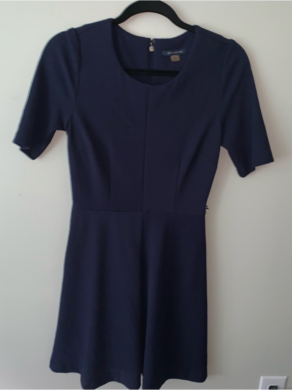 Tommy Hilfiger Navy Short-Sleeve Fit & Flare Mini Dress